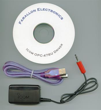 OPC-478U - Level converter, enables computer USB port control of Icom radios via 3.5mm Mono connector